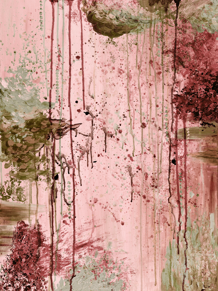 LIFE WITHOUT A SAFETY NET 1 RAIN ABSTRACT PAINTING