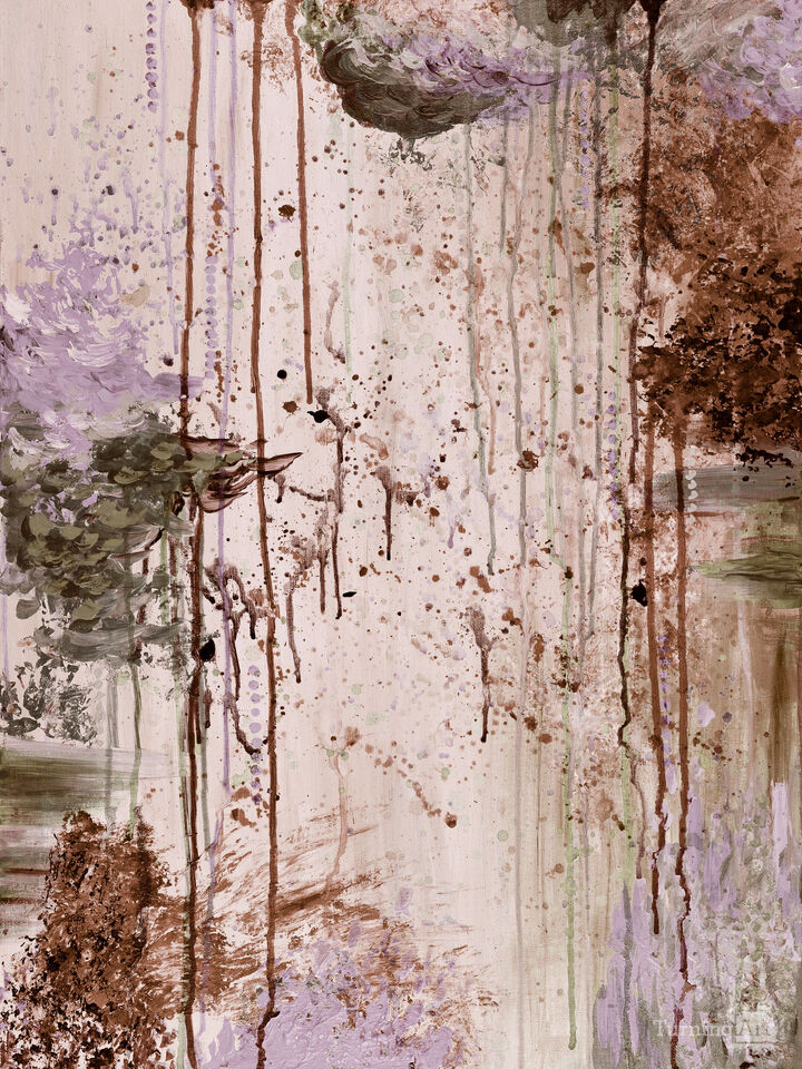 LIFE WITHOUT A SAFETY NET 2 RAIN ABSTRACT PAINTING