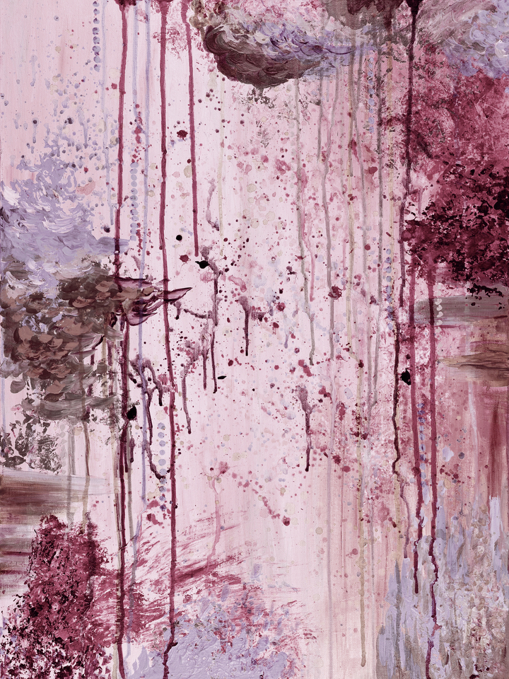 LIFE WITHOUT A SAFETY NET 3 RAIN ABSTRACT PAINTING