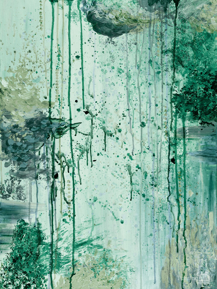 LIFE WITHOUT A SAFETY NET 5 RAIN ABSTRACT PAINTING