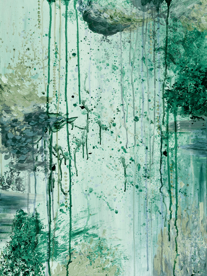 LIFE WITHOUT A SAFETY NET 5 RAIN ABSTRACT PAINTING