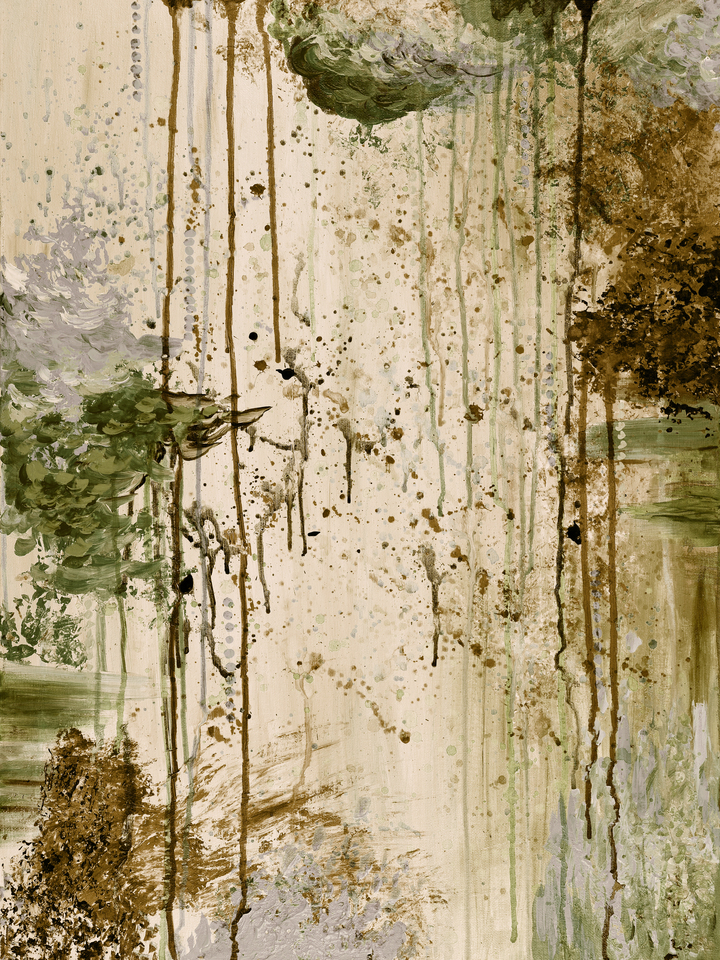 LIFE WITHOUT A SAFETY NET 7 RAIN ABSTRACT PAINTING