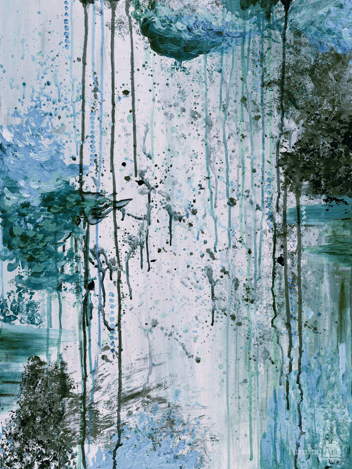 LIFE WITHOUT A SAFETY NET 8 RAIN ABSTRACT PAINTING