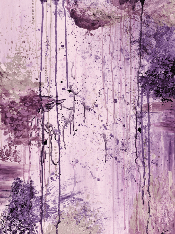 LIFE WITHOUT A SAFETY NET 11 RAIN ABSTRACT PAINTING