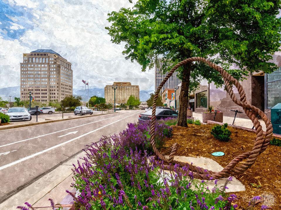 Colorado Springs Along Pikes Peak Road Painterly