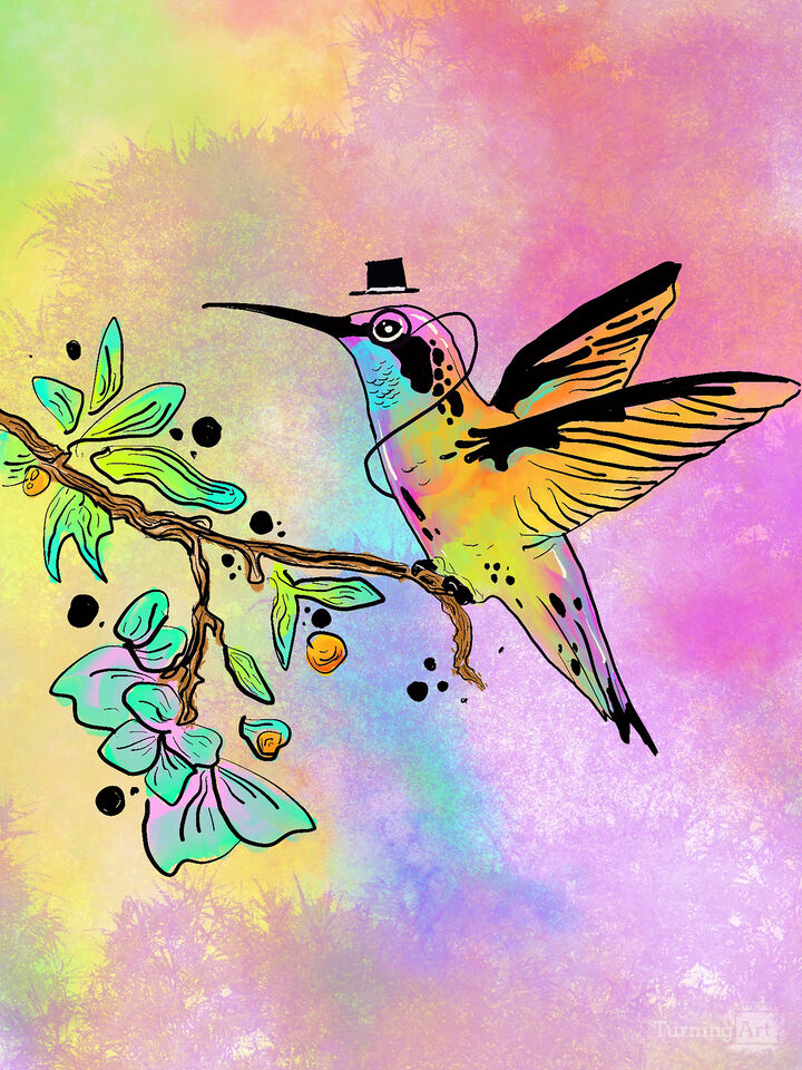 Sir Hummingbird and His Morning Perch
