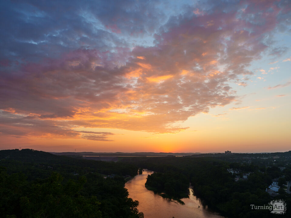 Golden Afterglow Over Lake Taneycomo Overlook