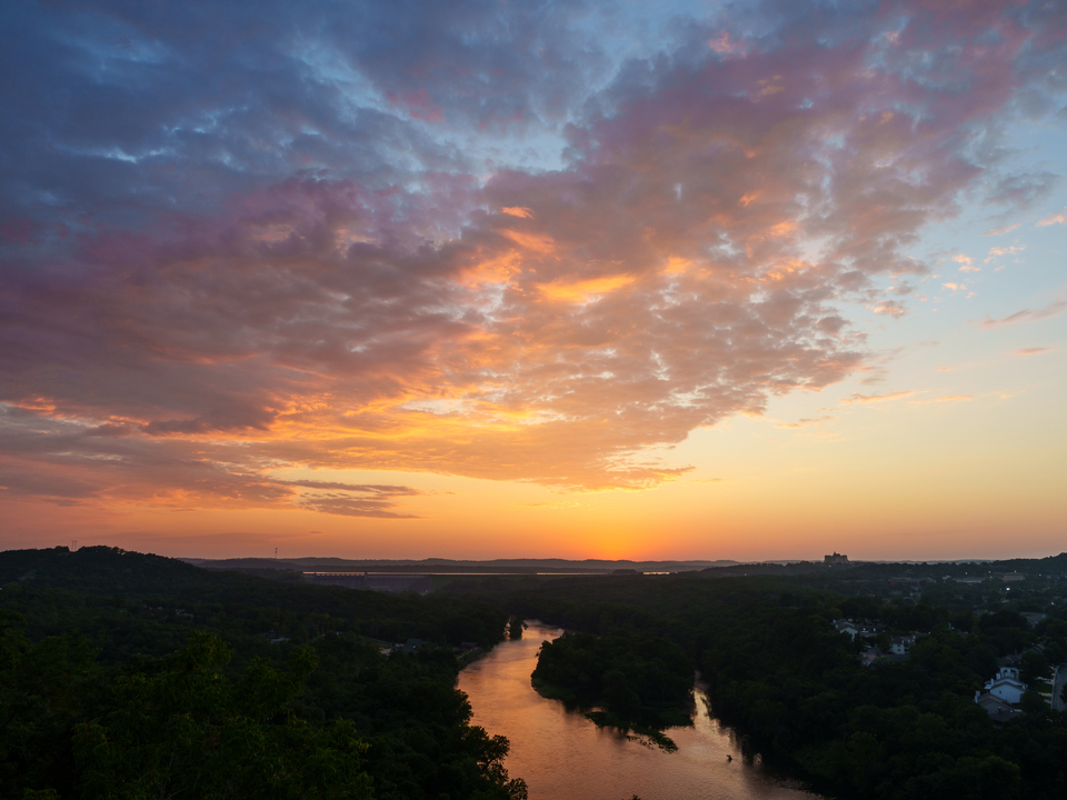 Golden Afterglow Over Lake Taneycomo Overlook