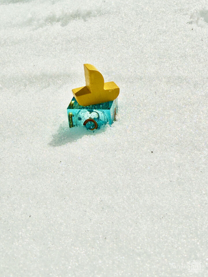 Toy Sailboat in Snow 2