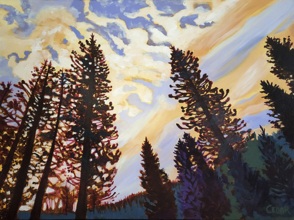 Yosemite Sky (Violet & Gold)