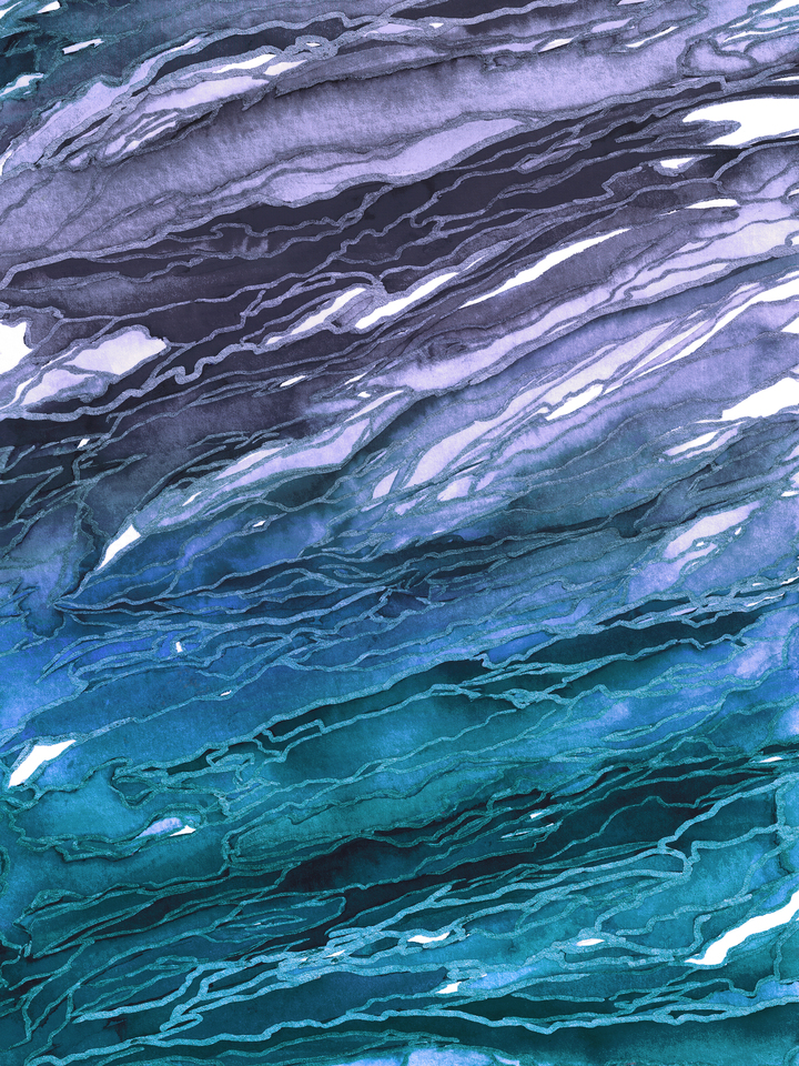 AGATE MAGIC 8 ABSTRACT WAVES ORGANIC FLOW PAINTING