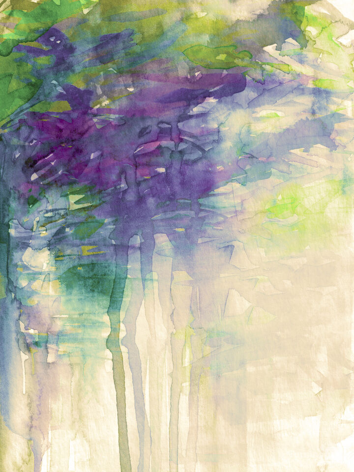 CARNIVAL DREAMS 1 WATERCOLOR ABSTRACT RAIN CLOUDS