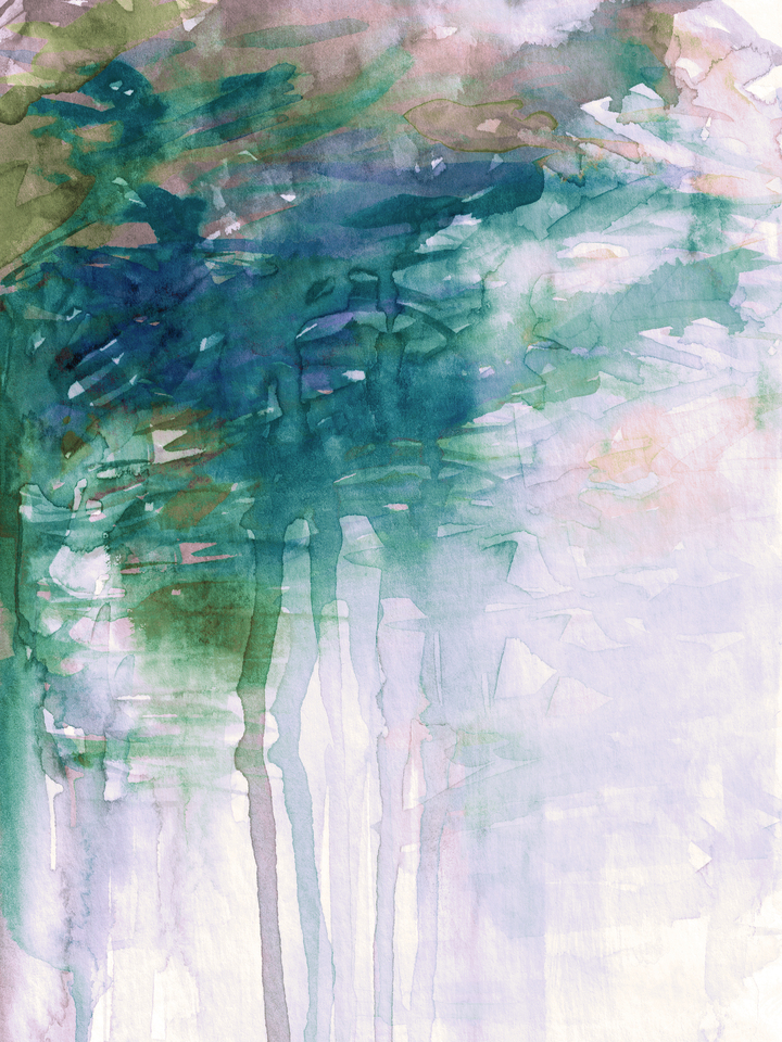 CARNIVAL DREAMS 2 WATERCOLOR ABSTRACT RAIN CLOUDS
