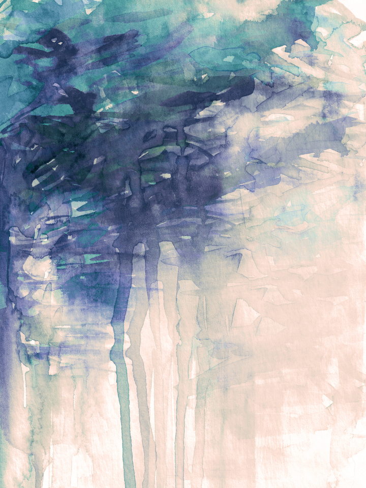 CARNIVAL DREAMS 4 WATERCOLOR ABSTRACT RAIN CLOUDS