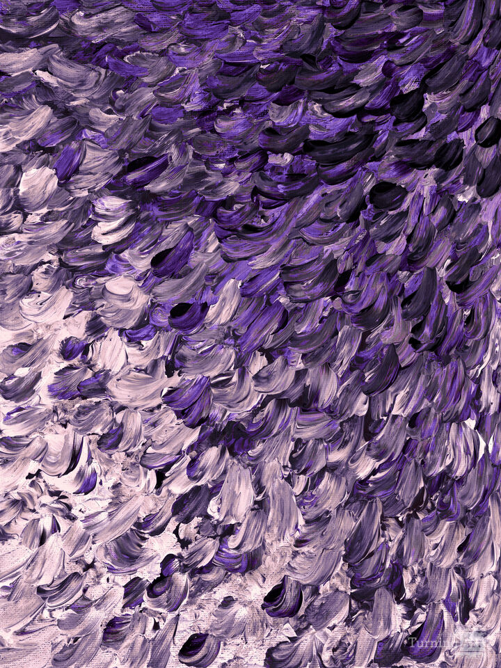 FROSTED FEATHERS BOLD 3 - ABSTRACT WAVES FLOW PAINTING