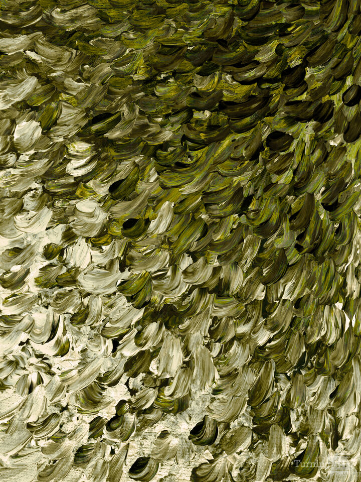 FROSTED FEATHERS BOLD 4 - ABSTRACT WAVES FLOW PAINTING