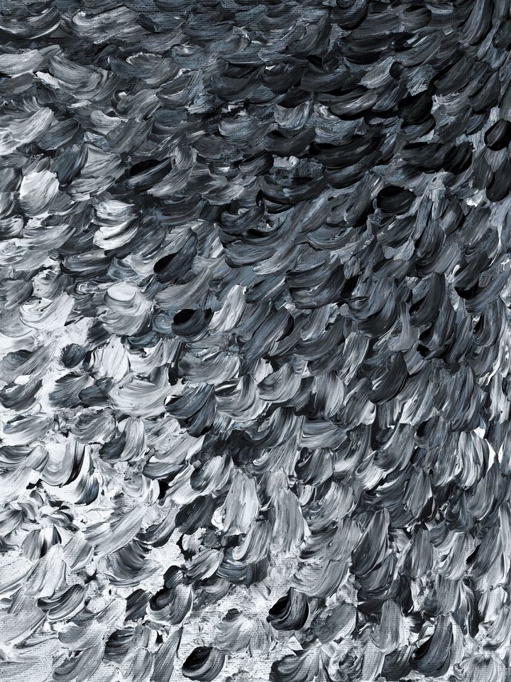 FROSTED FEATHERS BOLD 10 - ABSTRACT WAVES FLOW PAINTING