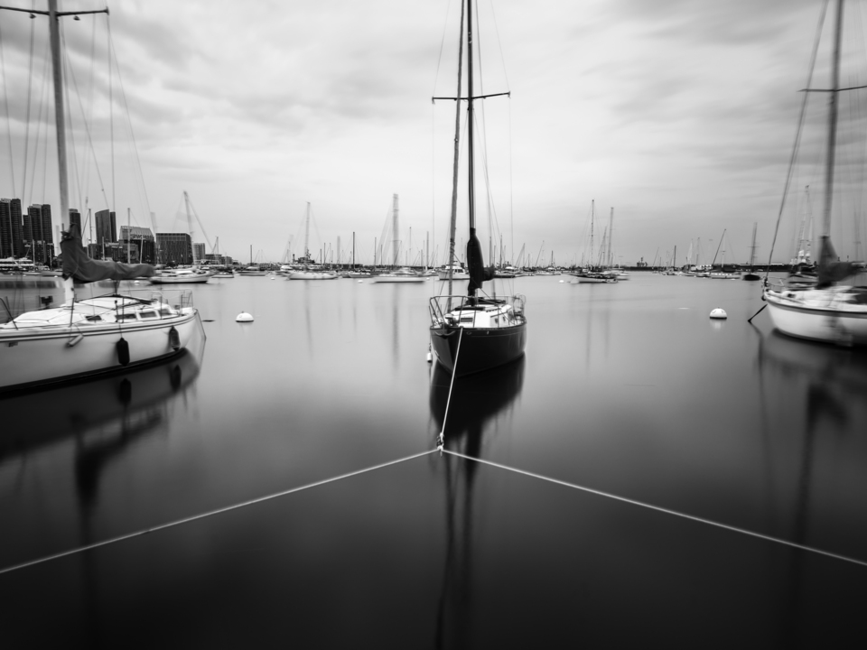 Pure Tranquility In Monochrome - San Diego Harbor