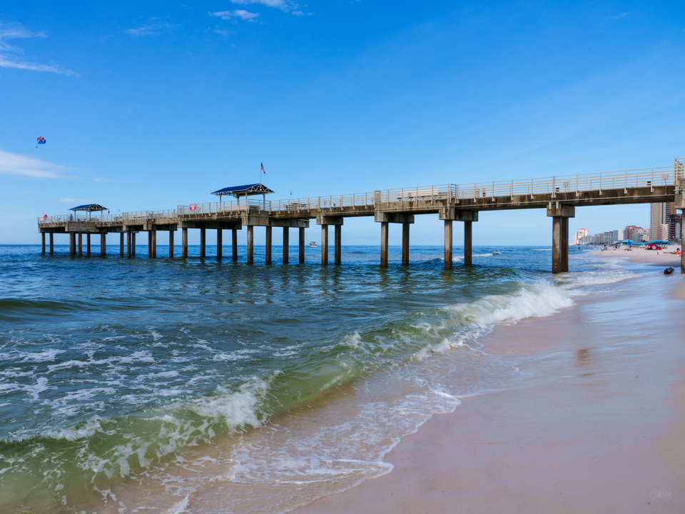 Parasailing Over Orange Beach Pier