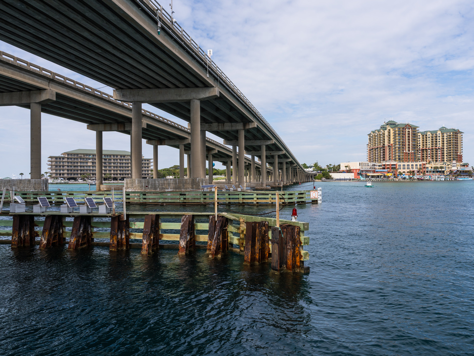 Destin Harbor And Below Bridges