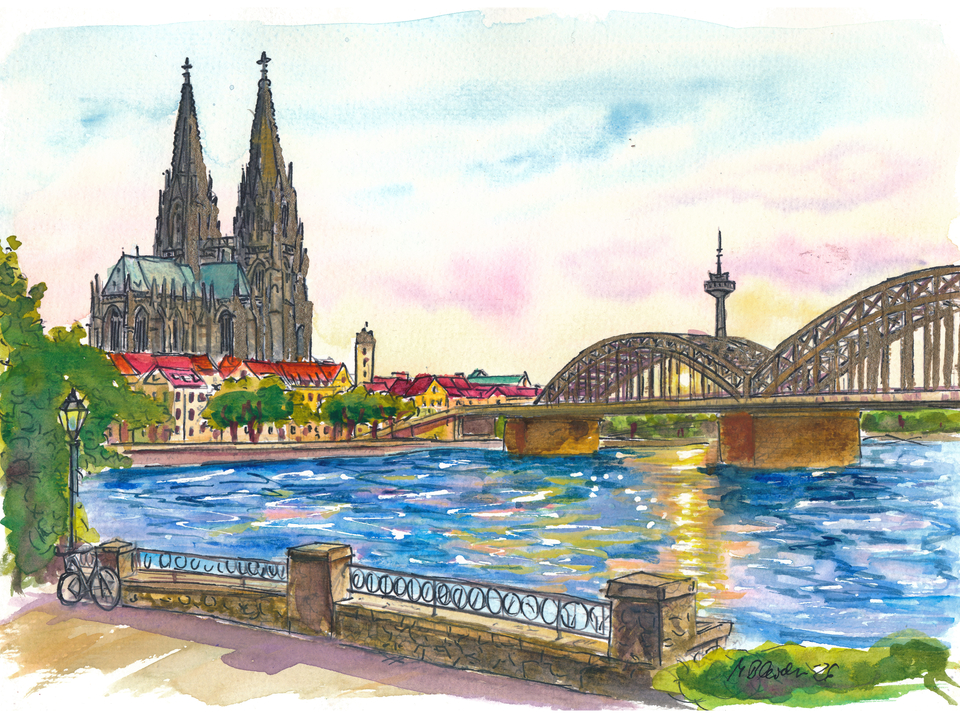 Cologne Cathedral and Hohenzollern Bridge