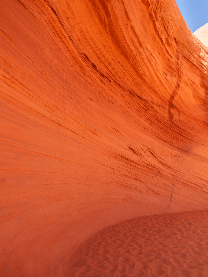 Curved Wall Of Shell Sand Cave