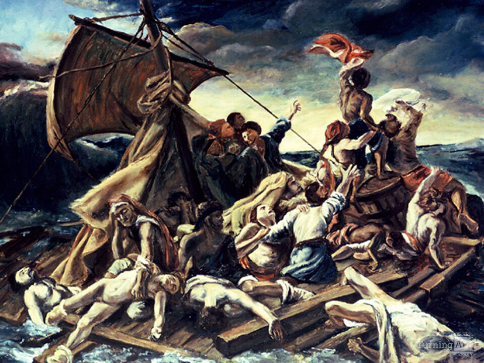 THE RAFT OF THE MEDUSA, (After Theodore Gericault)
