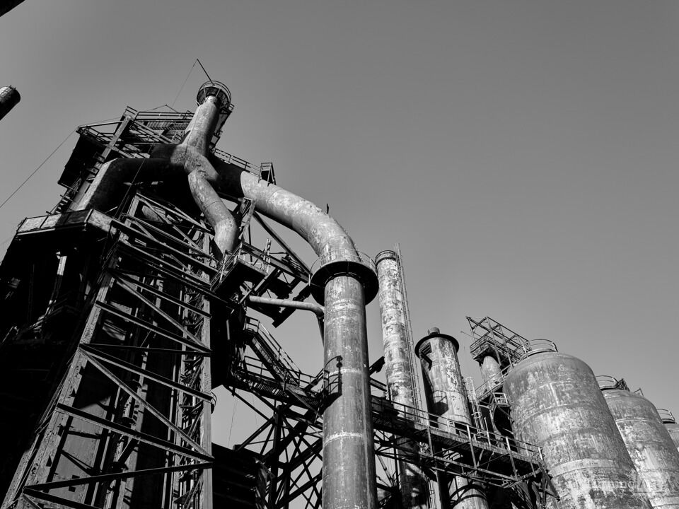 Bethlehem Steel Works in Black and White