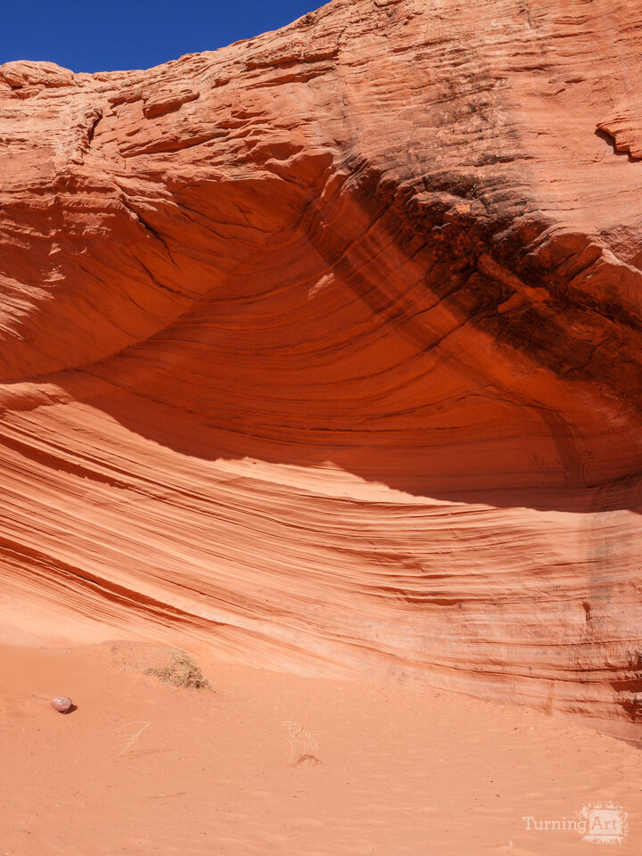 Wall of Arizona Shell Sand Cave Vertical