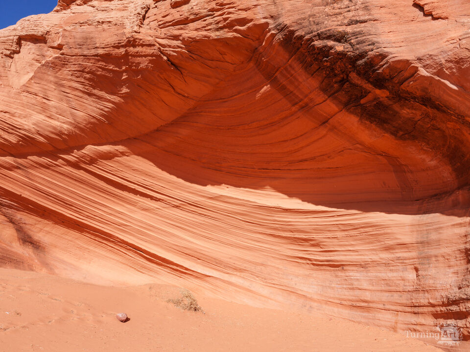 Sandstone Cave Curves Page Arizona