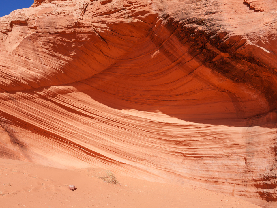 Sandstone Cave Curves Page Arizona