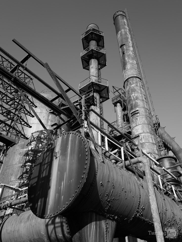 Black and White image of the Bethlehem Steelworks