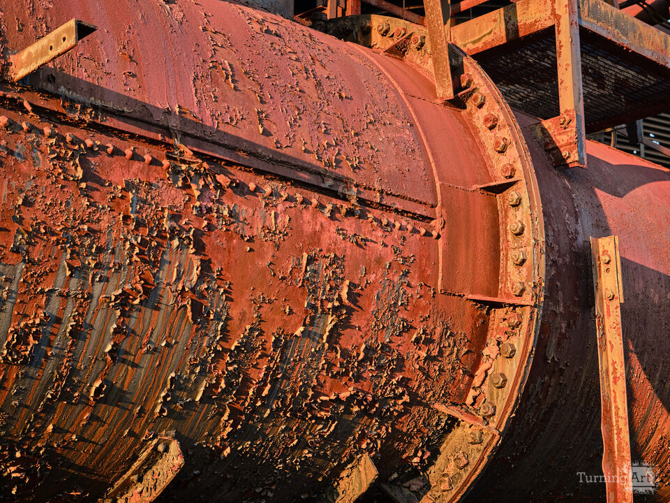 Orange Rust on Huge Rusting Pipes