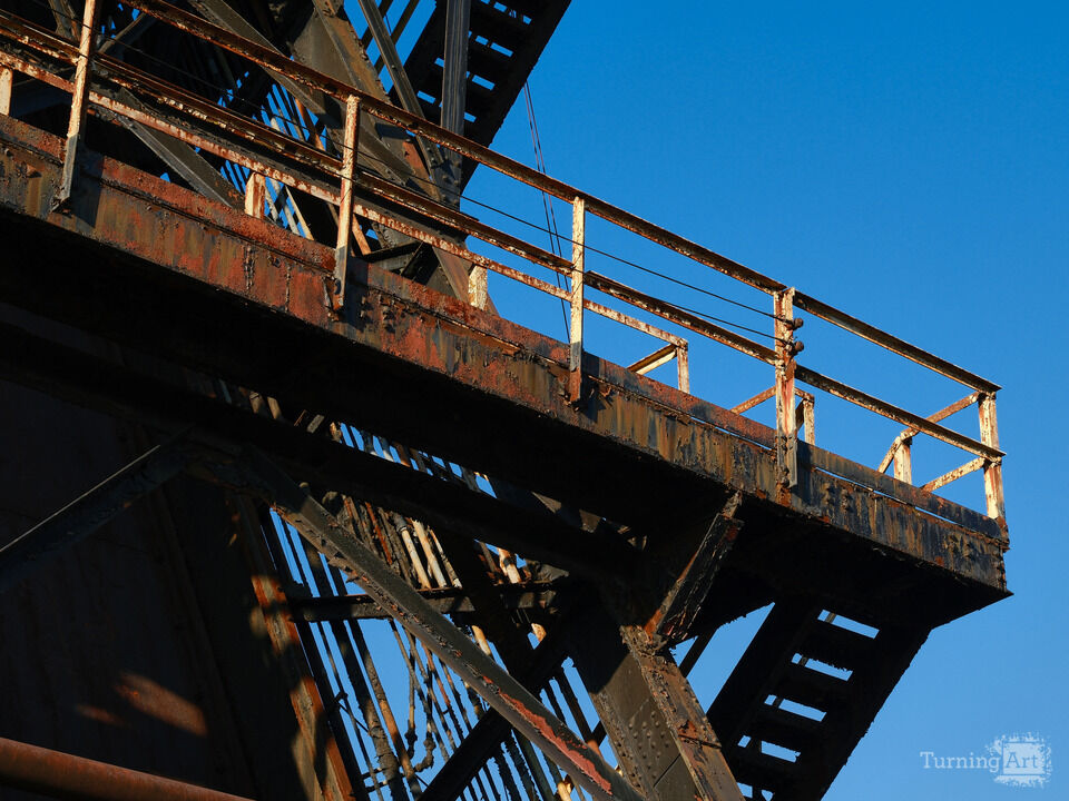 Colorful Rusting Railings and Catwalks