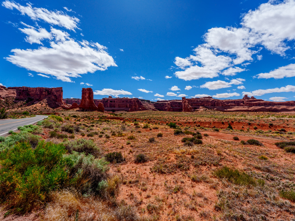 Arches Courthouse Towers Roadside View