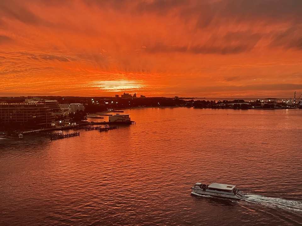 Sunset in Nassau Harbor