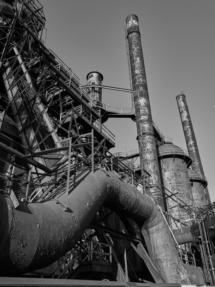 Black and white of  Bethlehem Steel Architecture
