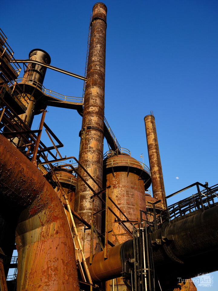 Smokestacks, Rust and Peeling Paint