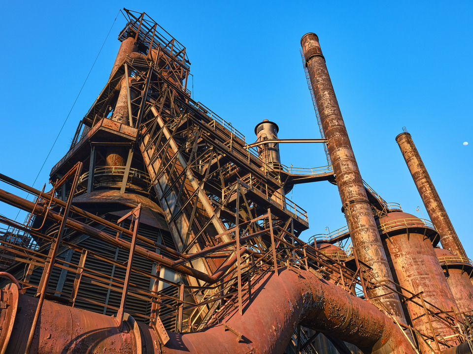 Rusting hulk of the Bethlehem Steelworks