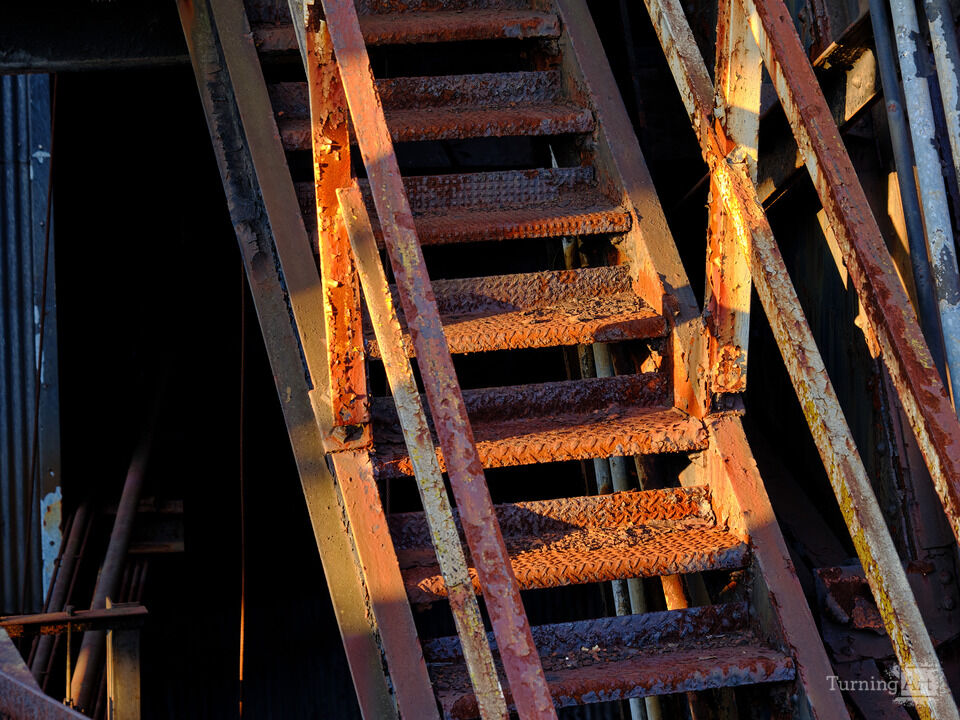 Rusting Catwalk Stairs, Bethlehem Steel