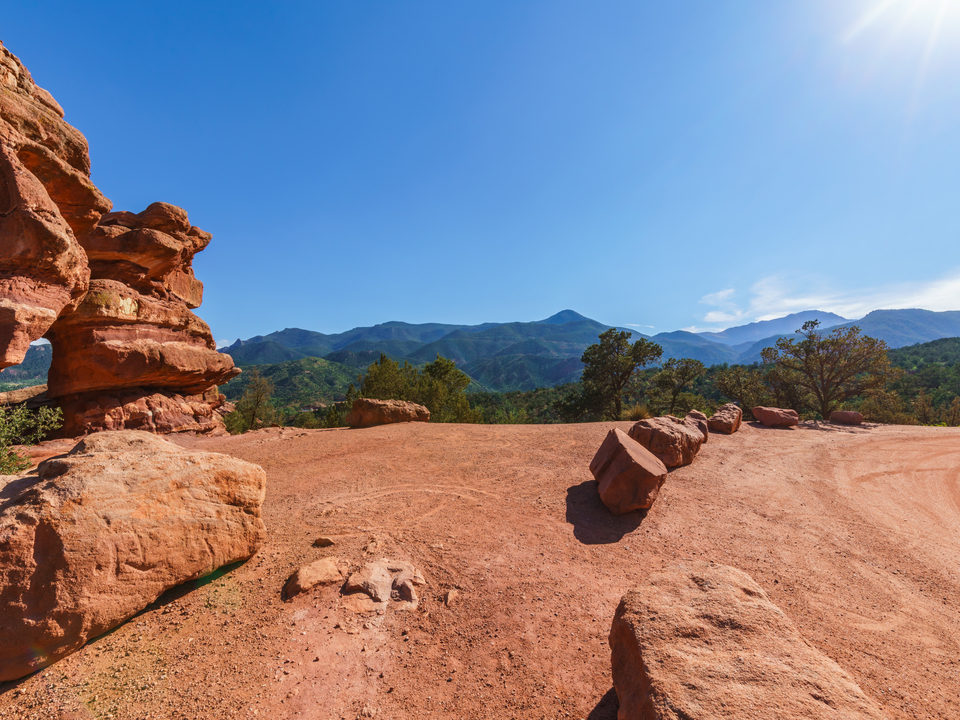 Colorado Rampart Range Road And Mountains