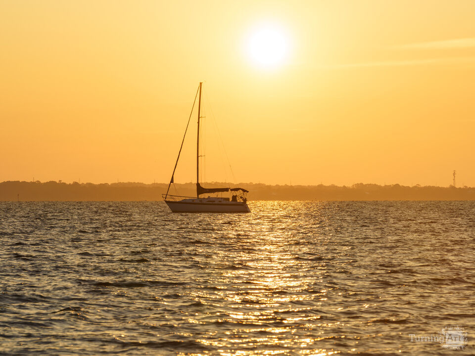 Sailboat Golden Moment Sunrise Navarre Beach