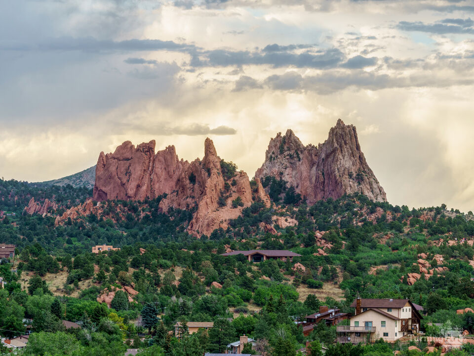 Storm Over Garden Of Gods Rocks