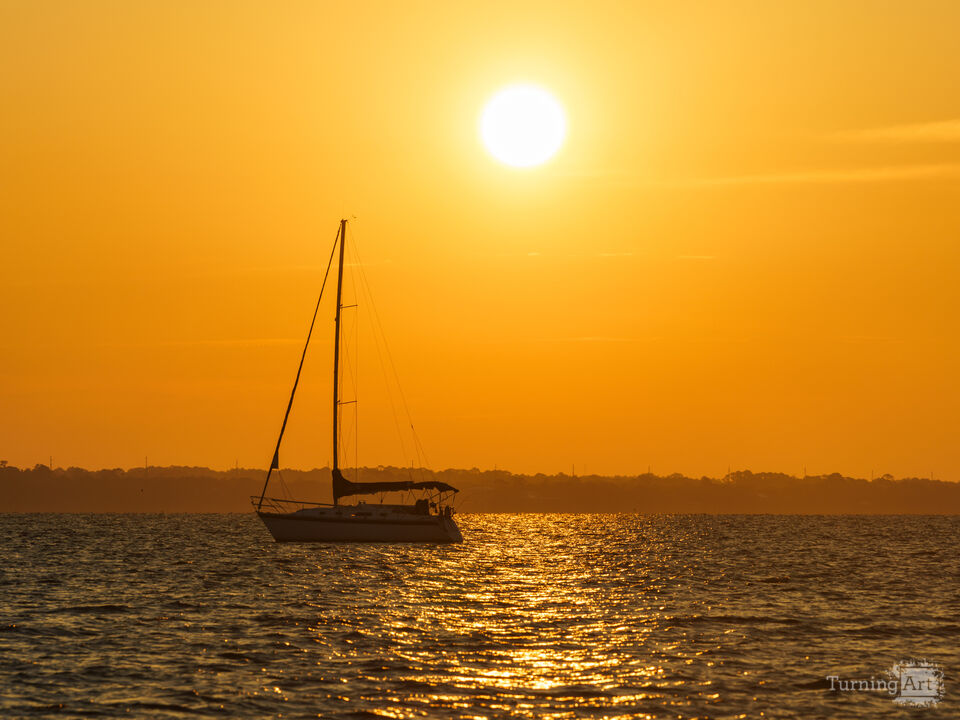 Golden Sail On Santa Rosa Sound