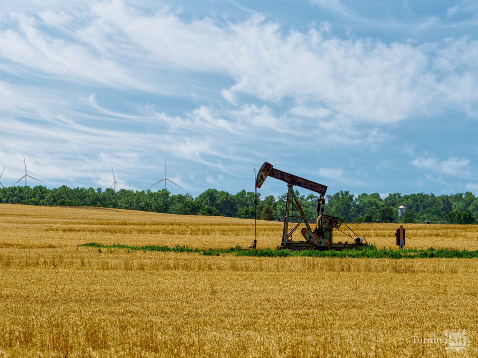 Oil Pumpjack Kansas Farm