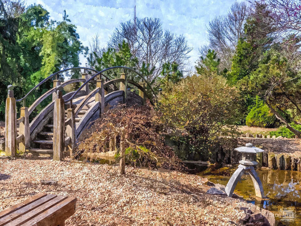 Moon Bridge Serenity Springfield Botanical Painterly