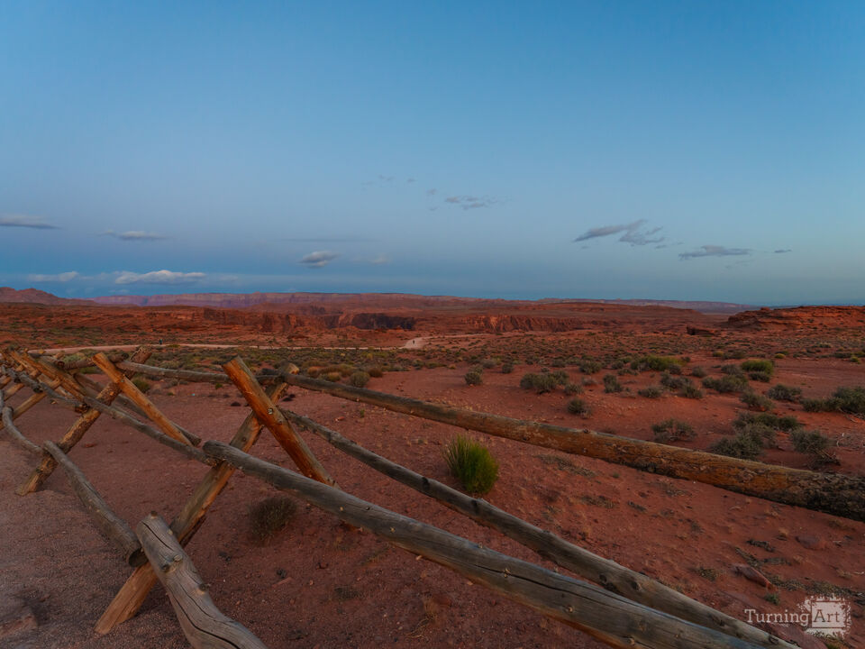 Arizona Desert View Over A Wood Fence