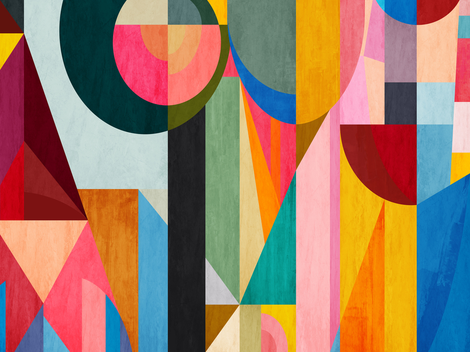 Vibrant Bauhaus Inspired Geometry