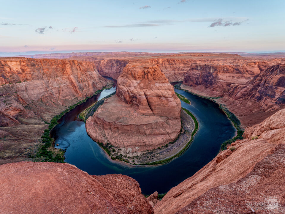 Soft Dawn At Horseshoe Bend AZ