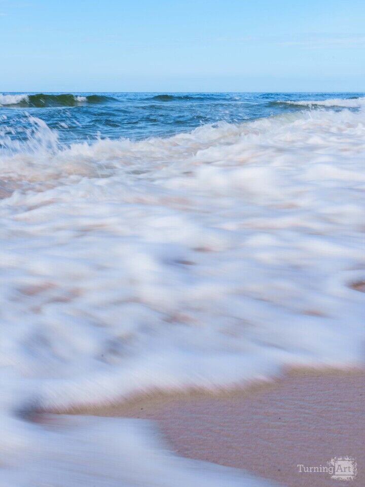 Blurred Ocean Waves Foam